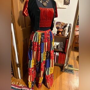 Colorful Patchwork Maxi Skirt size xs/s
